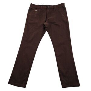 Fried Denim Jeans Men's 38x32 Brown Straight Leg Stretch Denim Slim Fit Comfort